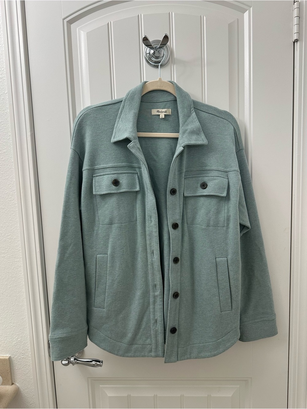 Madewell Sage Green Button Shacket
